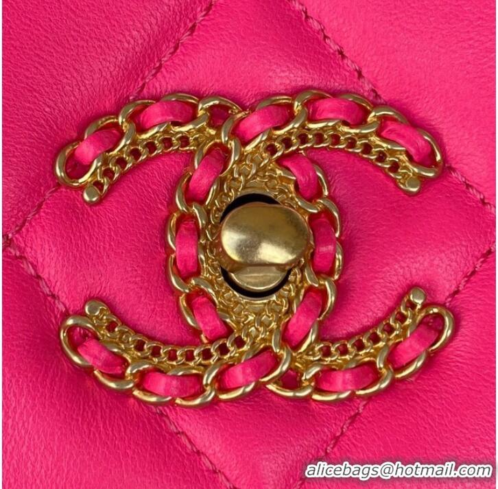 Buy Classic Chanel small FLAP BAG Lambskin & Gold-Tone Metal AS3387 pink