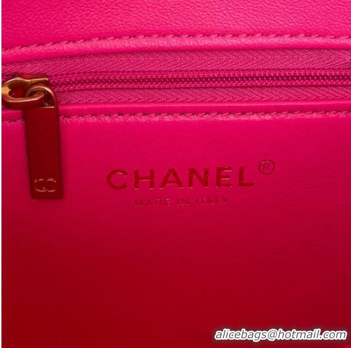 Buy Classic Chanel small FLAP BAG Lambskin & Gold-Tone Metal AS3387 pink