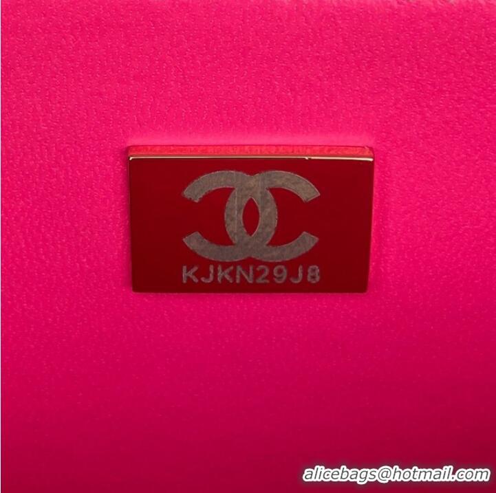 Buy Classic Chanel small FLAP BAG Lambskin & Gold-Tone Metal AS3387 pink