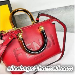 Shop Best Fendi By The Way Mini Small leather Boston bag 8BS067A Red