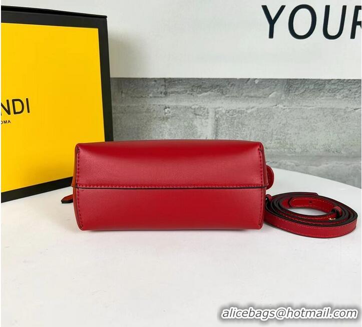 Shop Best Fendi By The Way Mini Small leather Boston bag 8BS067A Red