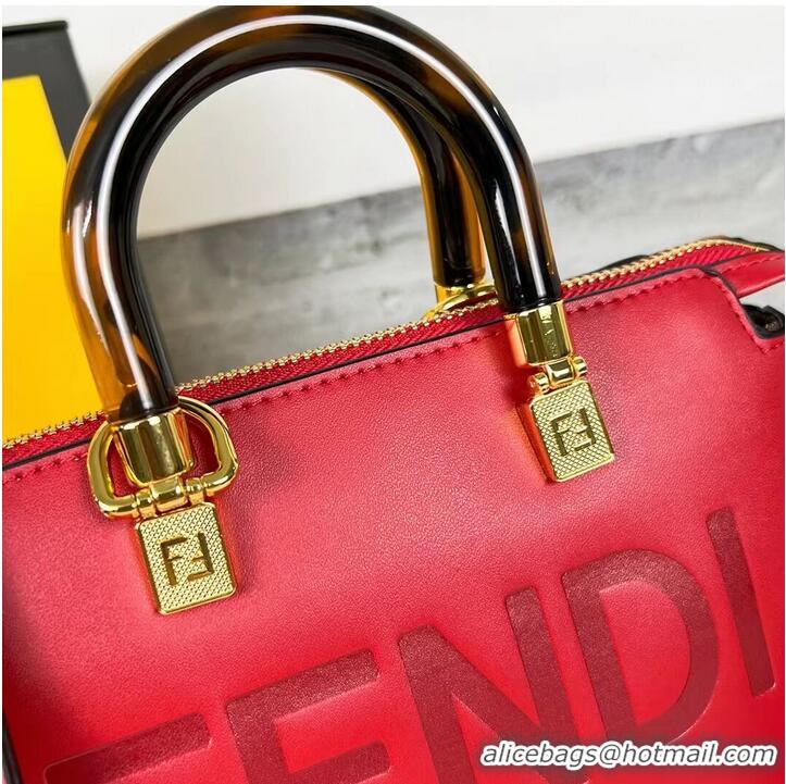 Shop Best Fendi By The Way Mini Small leather Boston bag 8BS067A Red