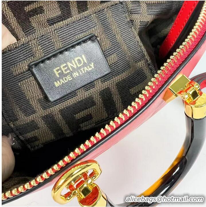 Shop Best Fendi By The Way Mini Small leather Boston bag 8BS067A Red