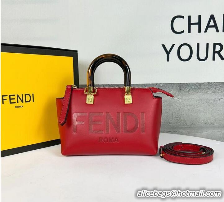 Shop Best Fendi By The Way Mini Small leather Boston bag 8BS067A Red