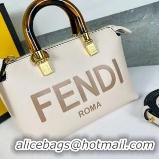 Well Crafted Fendi By The Way Mini Small leather Boston bag 8BS067A Cream