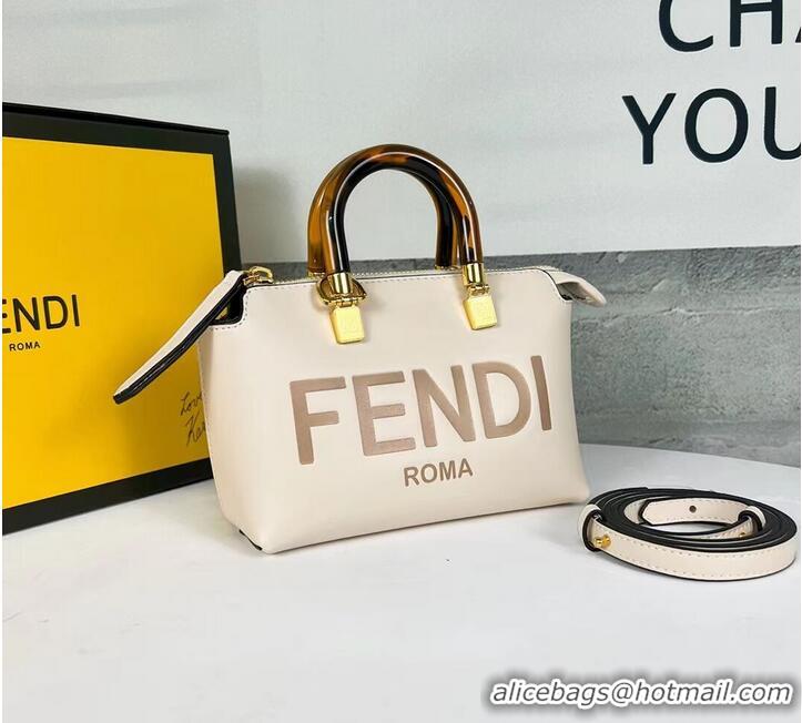 Well Crafted Fendi By The Way Mini Small leather Boston bag 8BS067A Cream