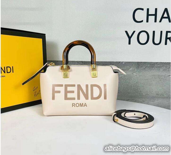 Well Crafted Fendi By The Way Mini Small leather Boston bag 8BS067A Cream