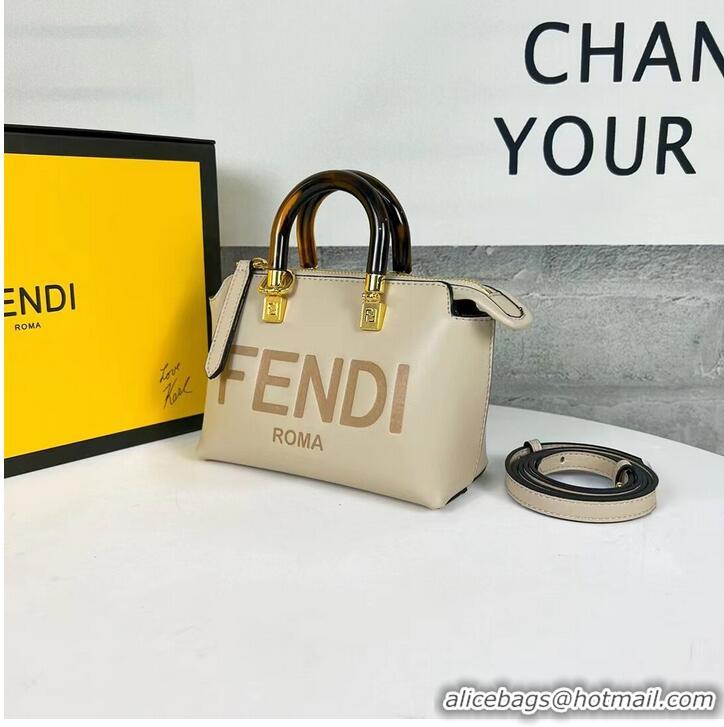 Top Grade Fendi By The Way Mini Small leather Boston bag 8BS067A dove gray