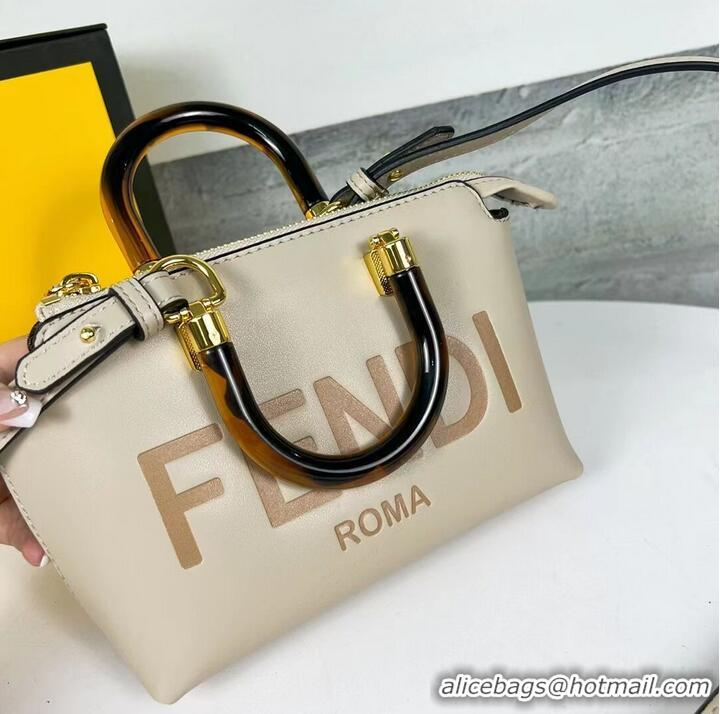 Top Grade Fendi By The Way Mini Small leather Boston bag 8BS067A dove gray