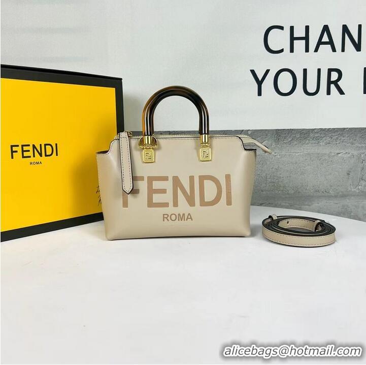 Top Grade Fendi By The Way Mini Small leather Boston bag 8BS067A dove gray