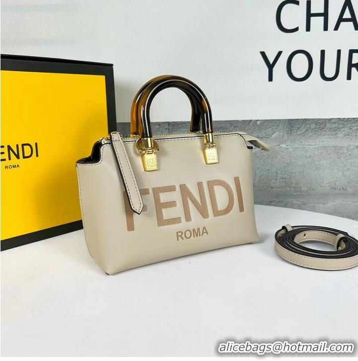 Top Grade Fendi By The Way Mini Small leather Boston bag 8BS067A dove gray