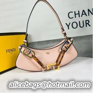 Well Crafted Fendi O Lock Swing Mint leather pouch 8BS068A light pink