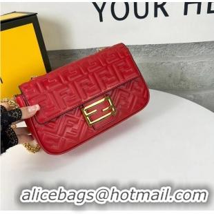 Promotional Fendi Baguette nappa leather bag F0881 Red