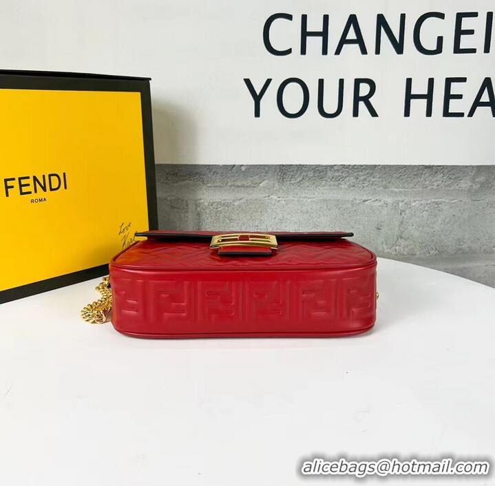 Promotional Fendi Baguette nappa leather bag F0881 Red