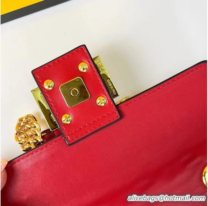 Promotional Fendi Baguette nappa leather bag F0881 Red