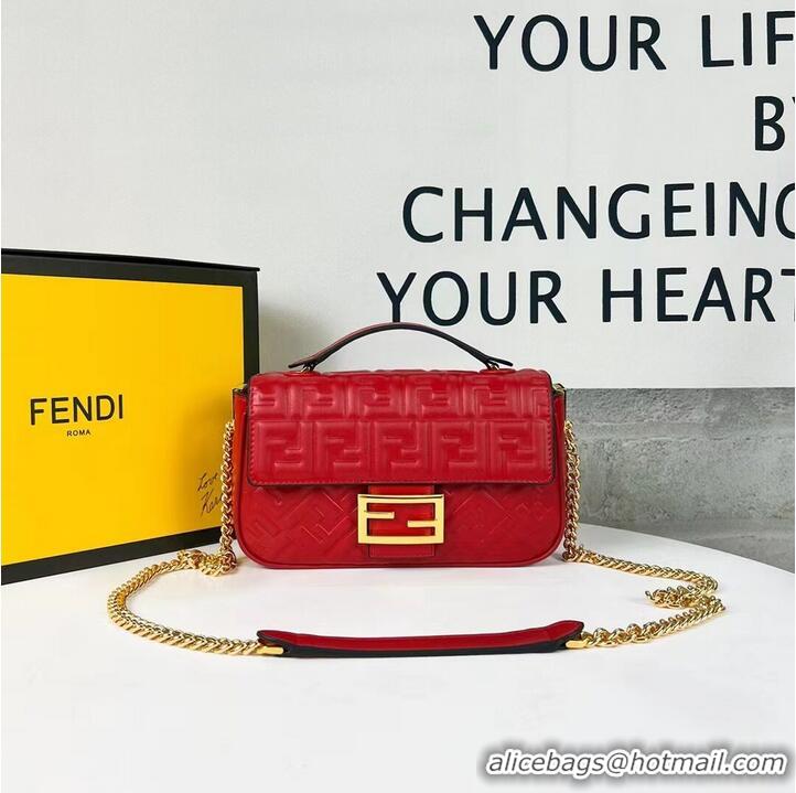 Promotional Fendi Baguette nappa leather bag F0881 Red