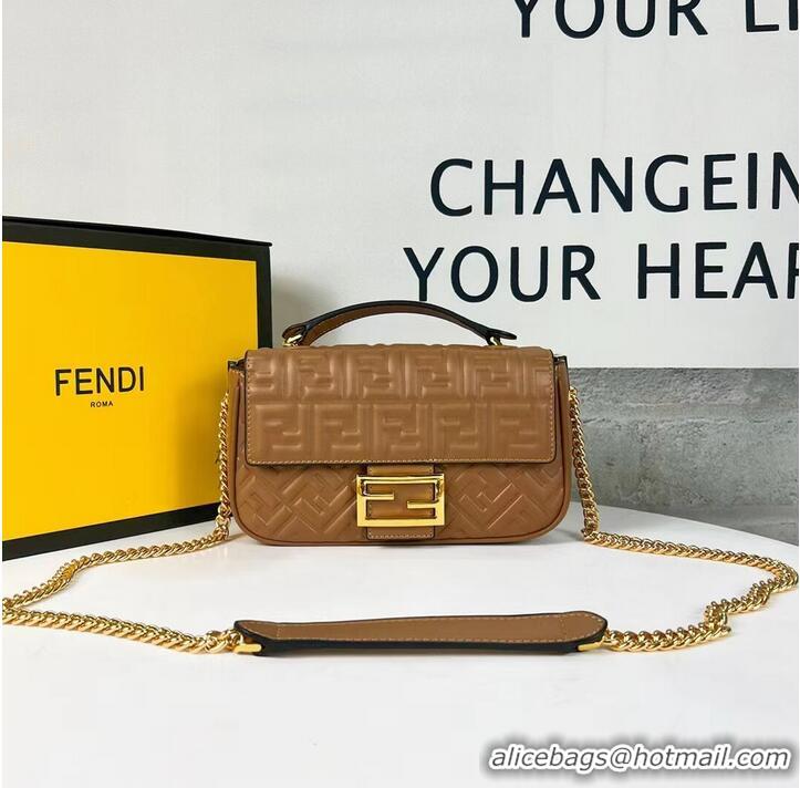 Traditional Specials Fendi Baguette nappa leather bag F0881 brown