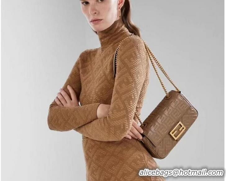 Traditional Specials Fendi Baguette nappa leather bag F0881 brown