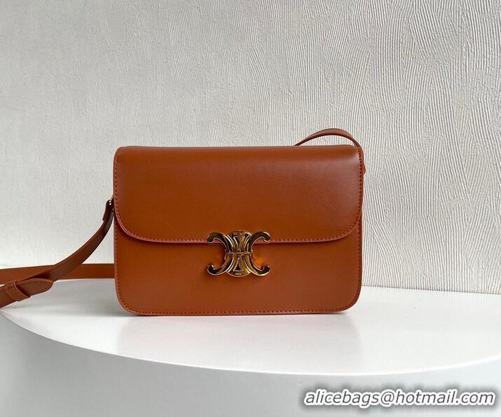 Best Product Celine TEEN TRIOMPHE BAG CALFSKIN MINERAL C8006 Brown