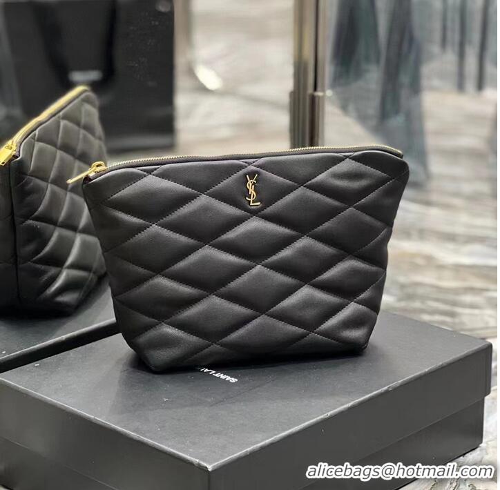 Inexpensive SAINT LAURENT SADE POUCH IN QUILTED LAMBSKIN 6967791 black