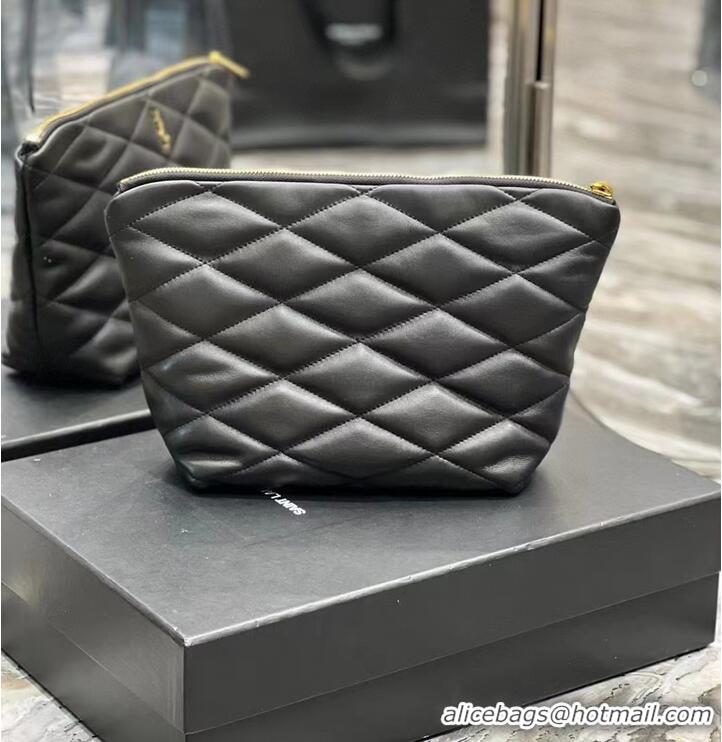 Inexpensive SAINT LAURENT SADE POUCH IN QUILTED LAMBSKIN 6967791 black