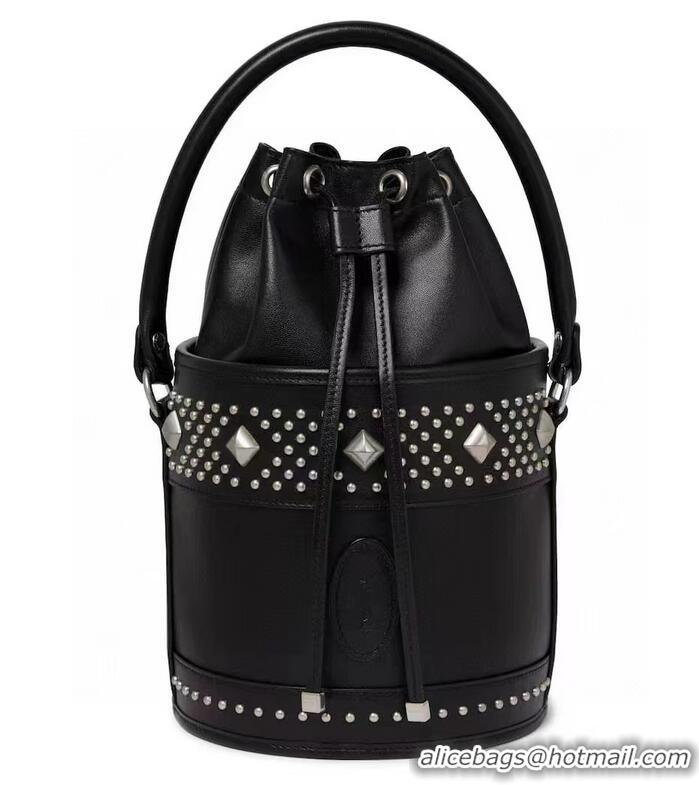 Most Popular SAINT LAURENT LE MAILLON HOOK BUCKET BAG IN SUPPLE LEATHER Y696333 black 