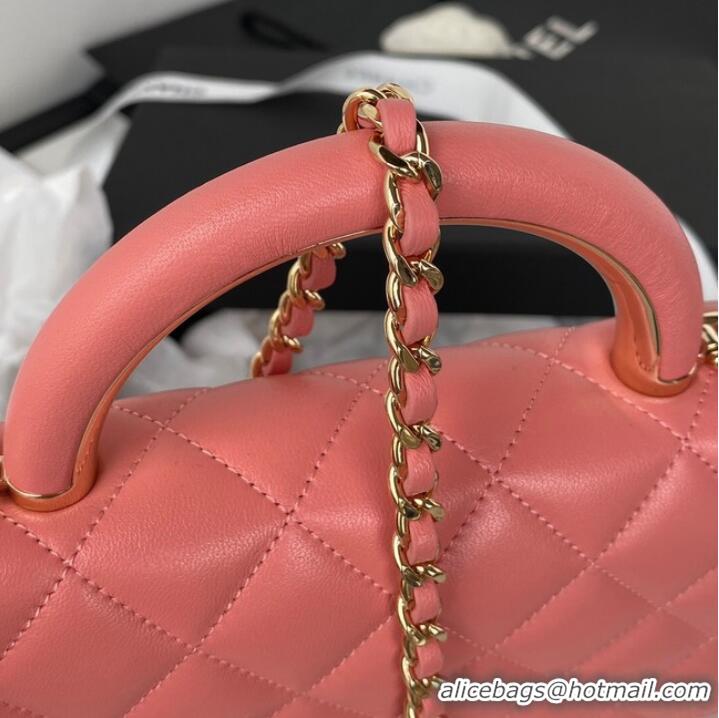 Good Looking CHANEL WALLET ON CHAIN Lambskin & Gold-Tone Metal AP2844 pink