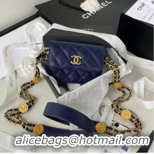 Promotional CHANEL CLUTCH WITH CHAIN AP2857 Navy Blue