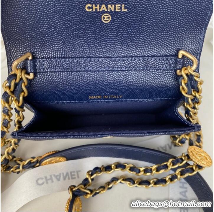 Promotional CHANEL CLUTCH WITH CHAIN AP2857 Navy Blue