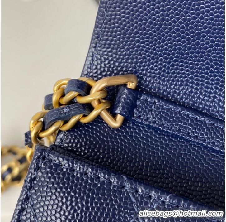 Promotional CHANEL CLUTCH WITH CHAIN AP2857 Navy Blue