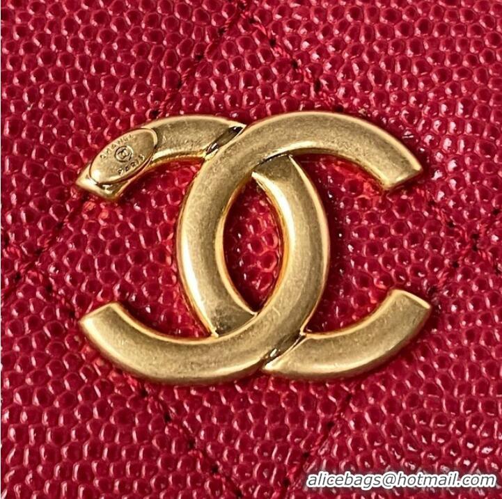 Youthful Promotional CHANEL CLUTCH WITH CHAIN AP2857 dark red