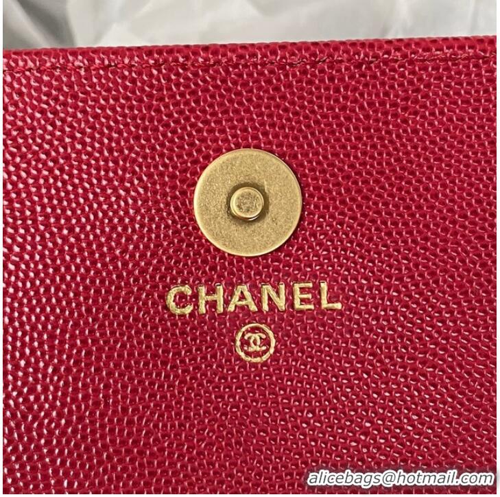 Youthful Promotional CHANEL CLUTCH WITH CHAIN AP2857 dark red