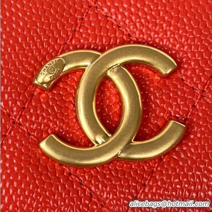 Popular Style /CHANEL CLUTCH WITH CHAIN AP2857 red