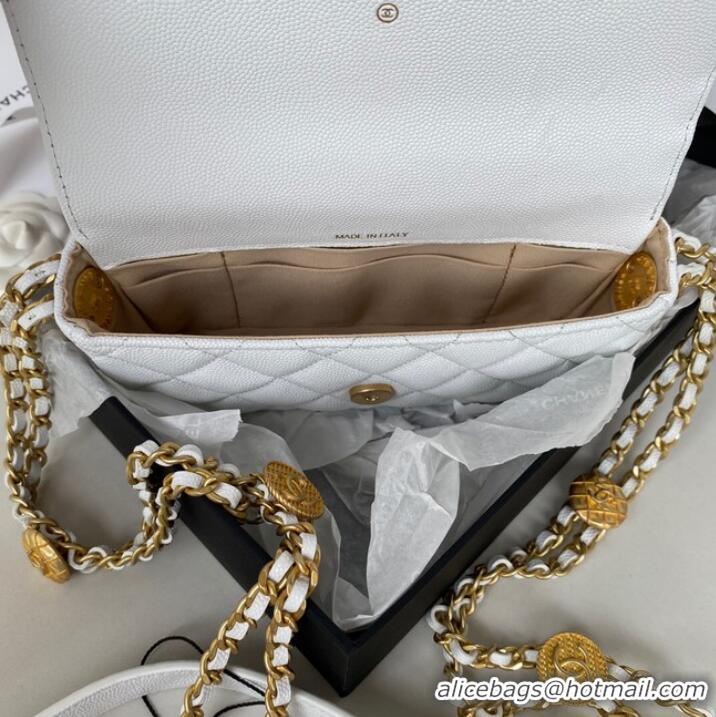 Most Popular CHANEL CLUTCH WITH CHAIN AP2860 white