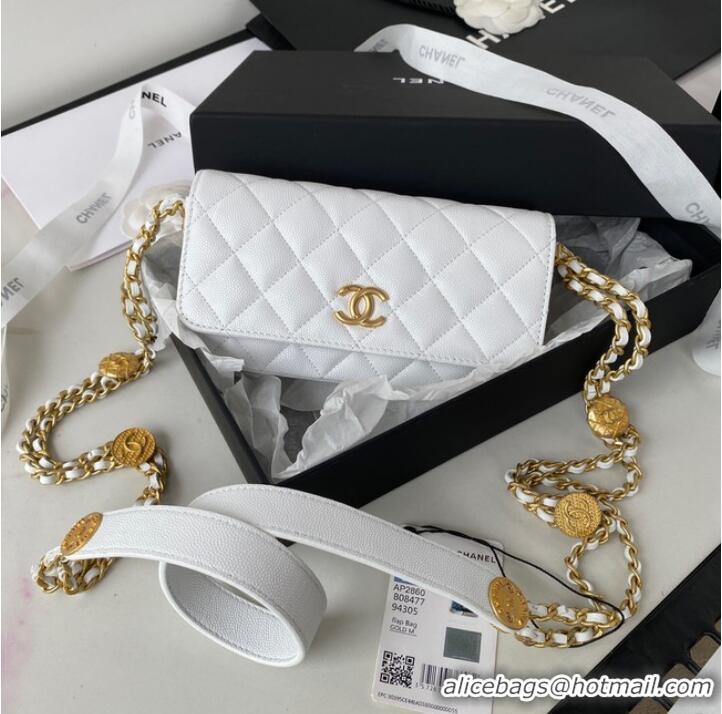 Most Popular CHANEL CLUTCH WITH CHAIN AP2860 white