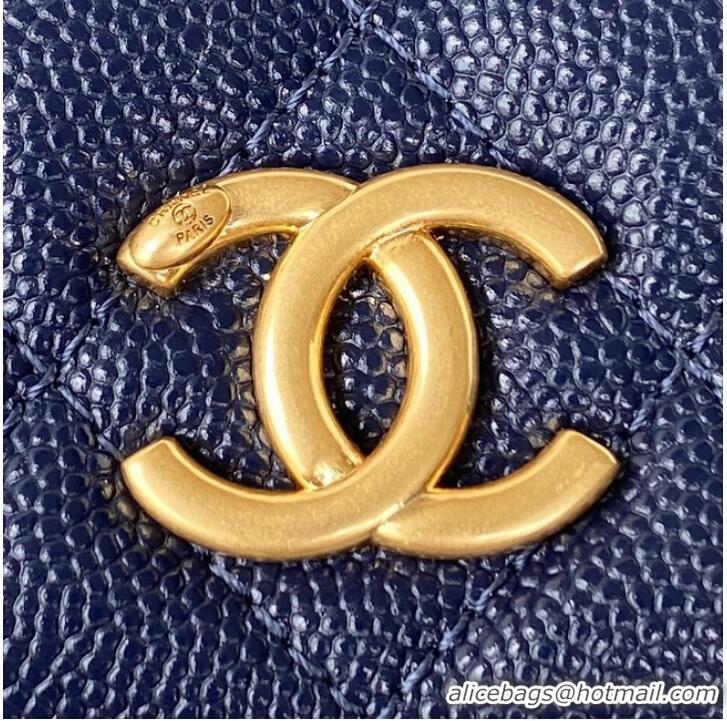 Famous Brand CHANEL CLUTCH WITH CHAIN AP2860 Navy Blue