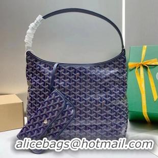 Most Popular Goyard Boheme Hobo Bag G4591 Navy Blue