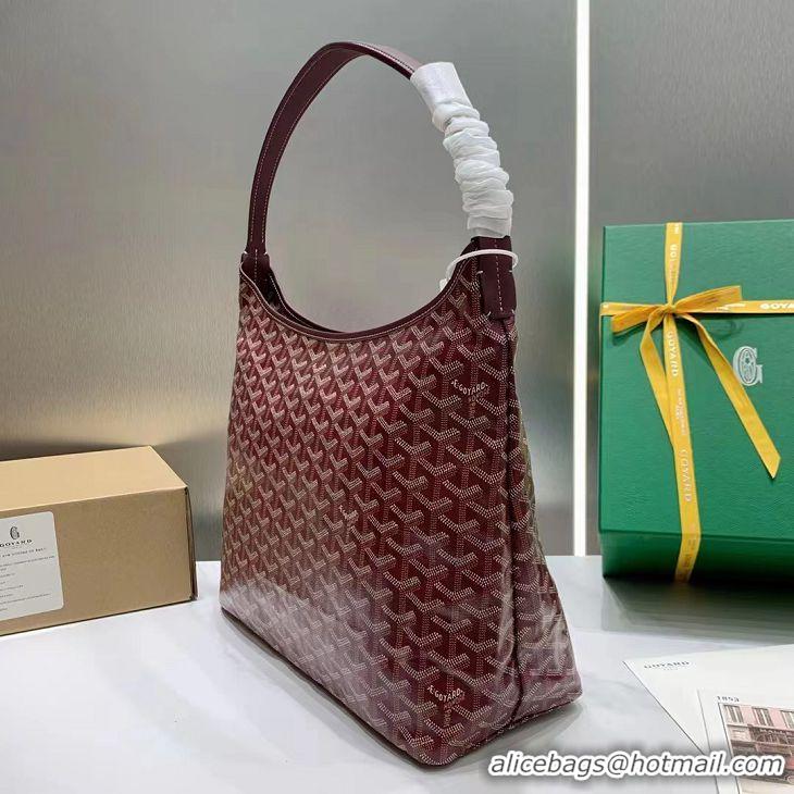 Most Popular Goyard Boheme Hobo Bag G4591 Burgundy