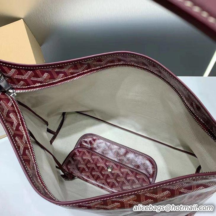 Most Popular Goyard Boheme Hobo Bag G4591 Burgundy