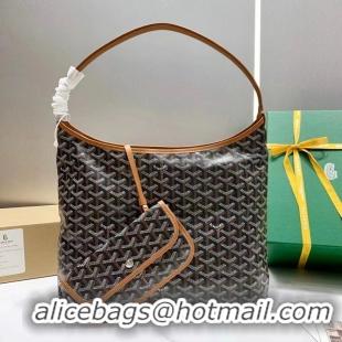 Elegant Promotional Goyard Boheme Hobo Bag G4591 Black And Tan