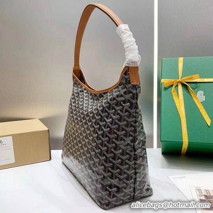 Elegant Promotional Goyard Boheme Hobo Bag G4591 Black And Tan