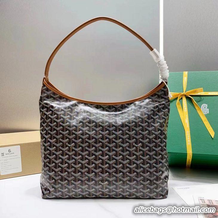 Elegant Promotional Goyard Boheme Hobo Bag G4591 Black And Tan