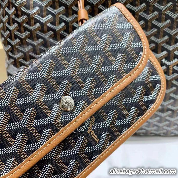 Elegant Promotional Goyard Boheme Hobo Bag G4591 Black And Tan