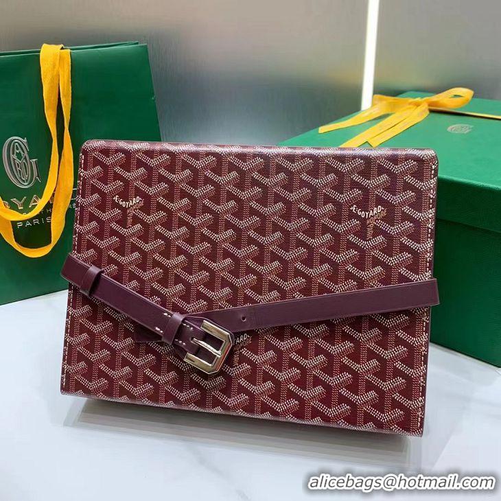 Hot Style Discount Goyard 8 Watch Case 0823 Burgundy