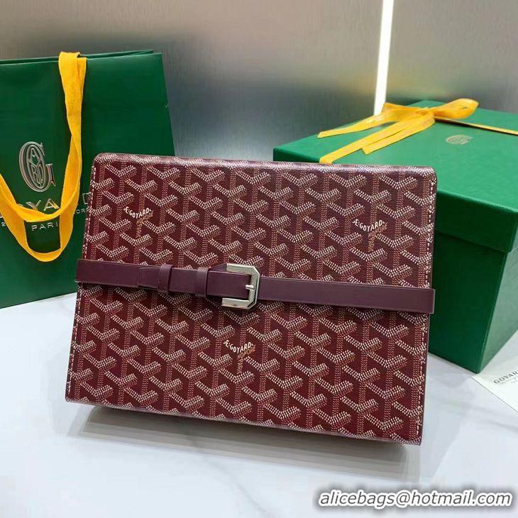 Hot Style Discount Goyard 8 Watch Case 0823 Burgundy