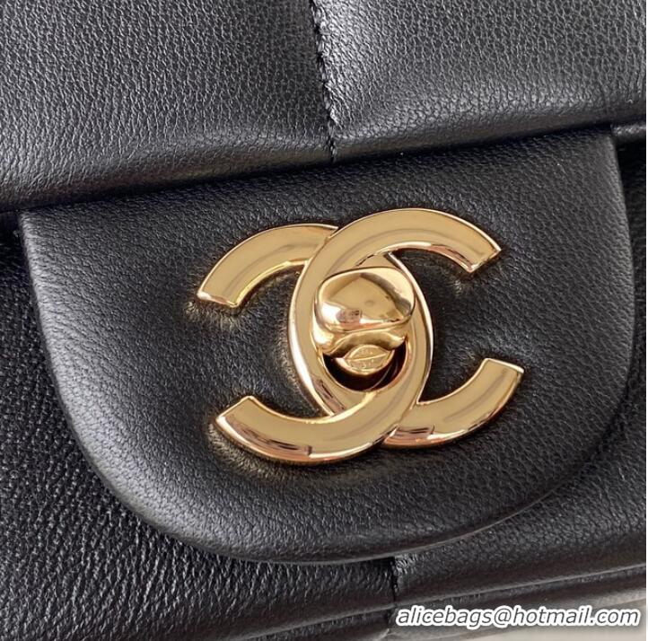 Super Quality Chanel SMALL FLAP BAG Lambskin Resin & Gold-Tone Metal AS3330 black