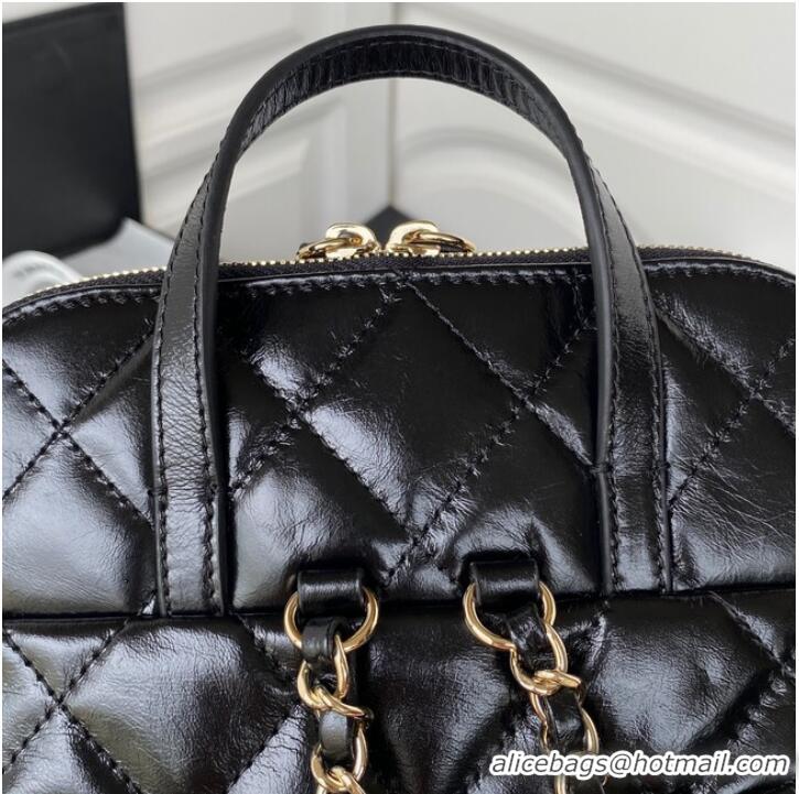 Good Product Chanel Lambskin & Gold-Tone Metal Backpack AS3332 black