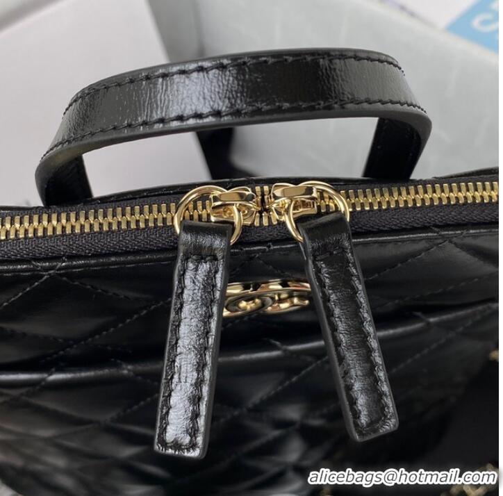 Good Product Chanel Lambskin & Gold-Tone Metal Backpack AS3332 black