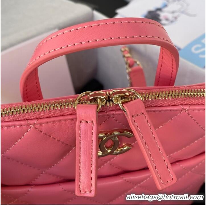 Affordable Price Chanel Lambskin & Gold-Tone Metal Backpack AS3332 pink