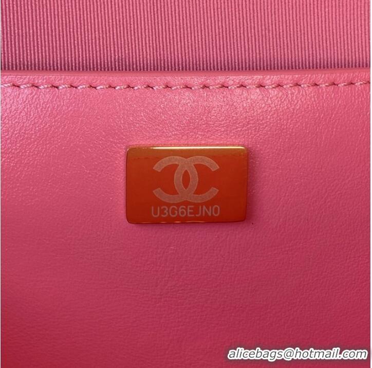 Affordable Price Chanel Lambskin & Gold-Tone Metal Backpack AS3332 pink